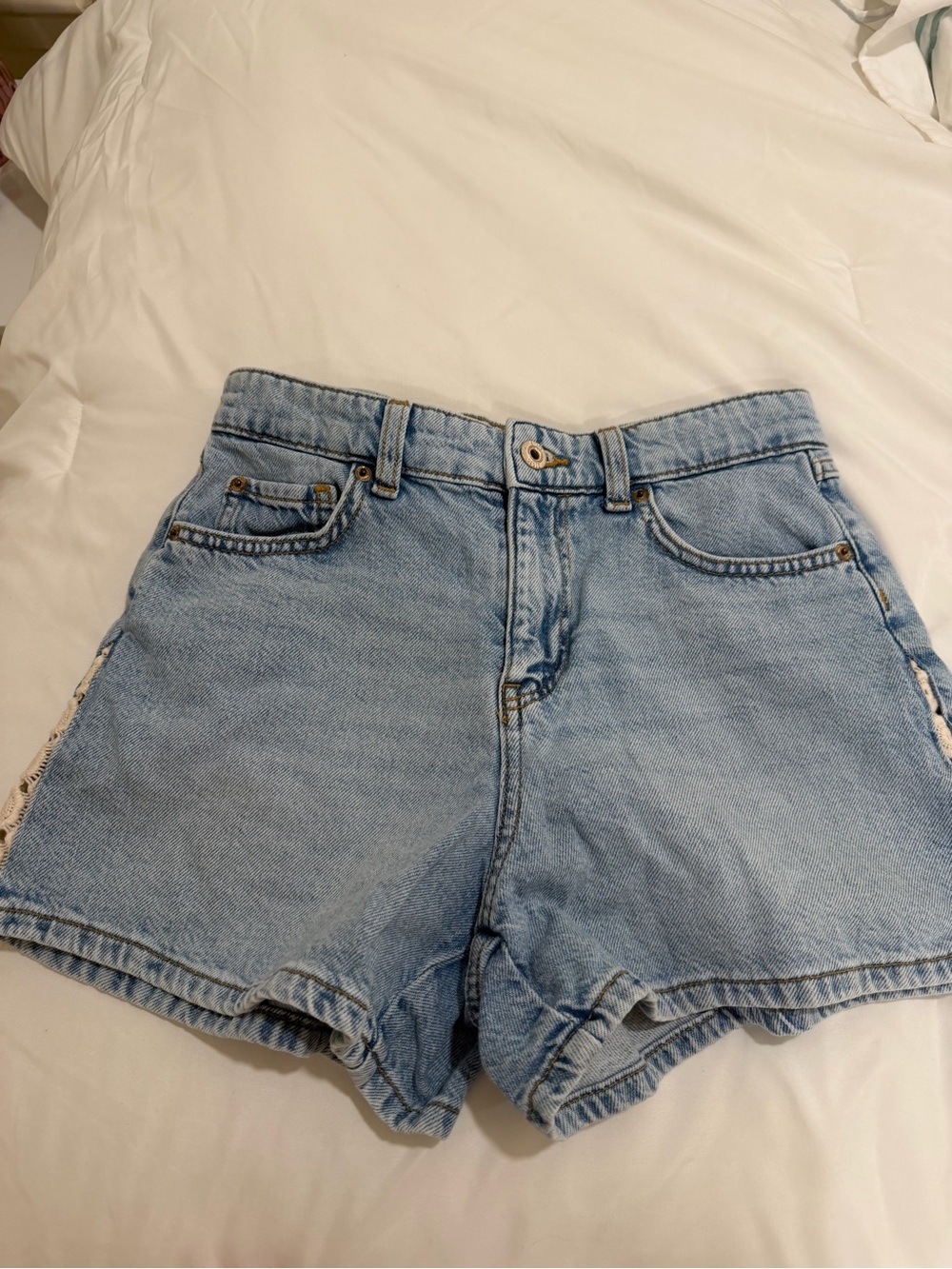Zara Light Wash Denim Shorts